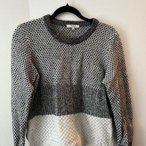 Madewell Women’s M Colorblock Sweater - Gray and White
